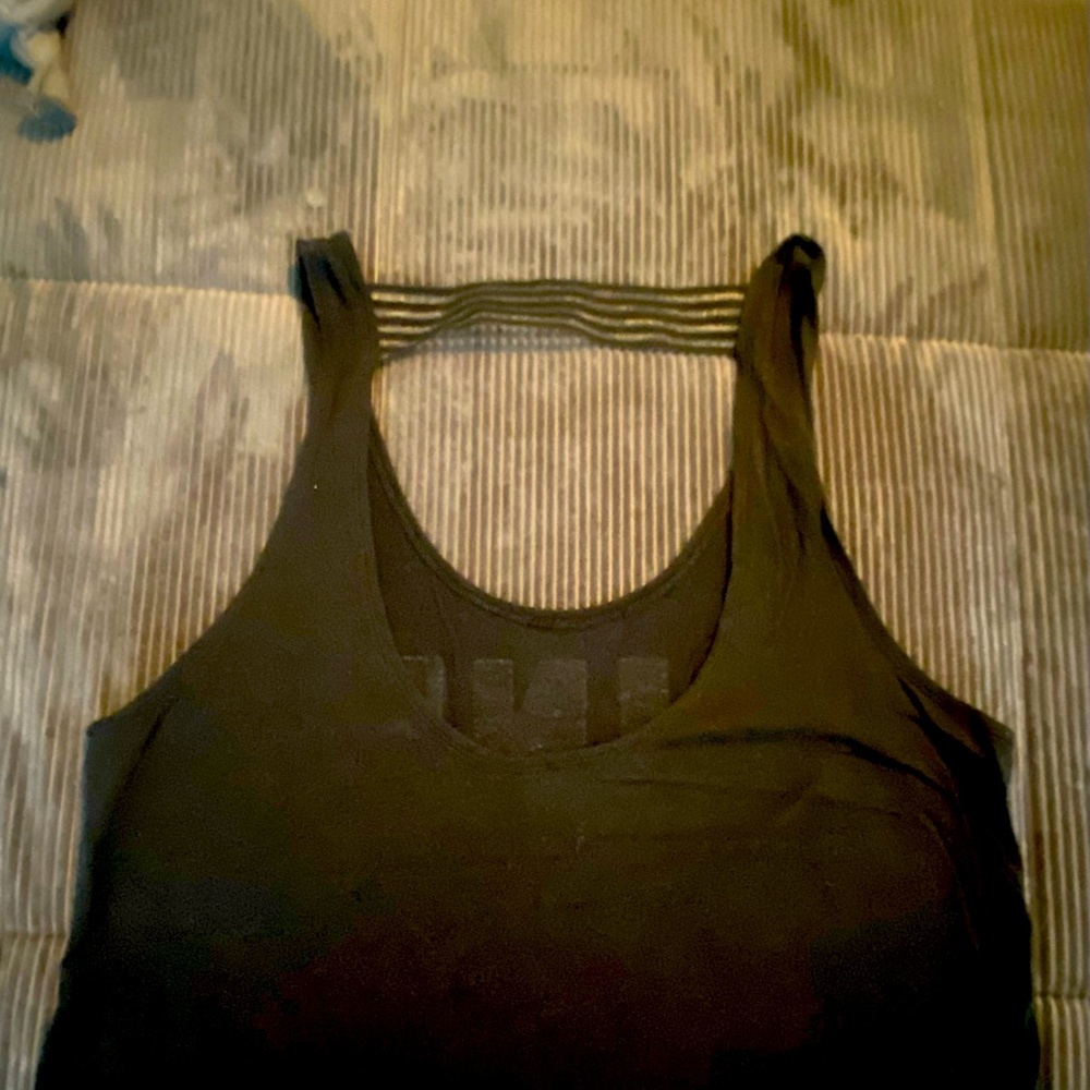 PINK Victorias’ Secret Black Backless Flowy Crop Top/Tank